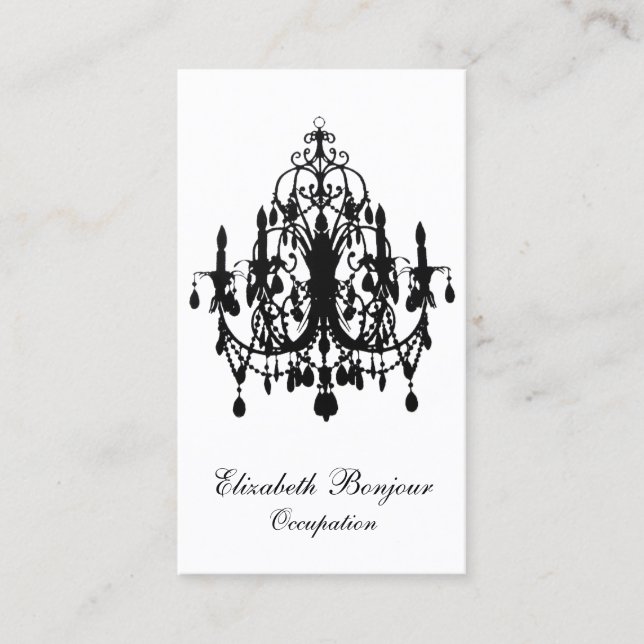 In Love Chandelier ~ Business Card (Front)