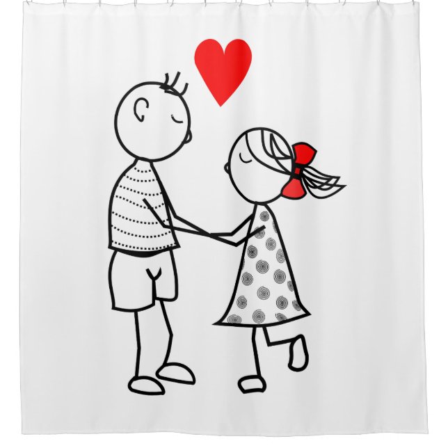 In Love Couple Shower Curtain (Front)