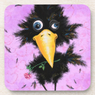 In Love Crow - Funny - Add Your Picture /Text/Name Coaster