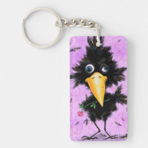 In Love Crow - Gentleman - Add Your Photo / Name Key Ring