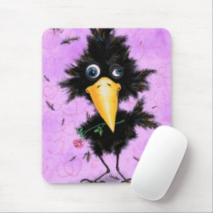 In Love Crow - Gentleman - Add Your Text / Name Mouse Pad