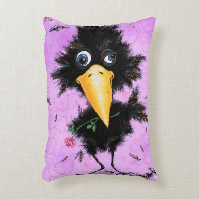 In Love Crow - Gentleman - Funny Decorative Cushion (Front(Vertical))