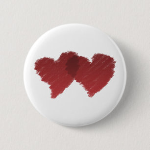 In Love Heart 6 Cm Round Badge