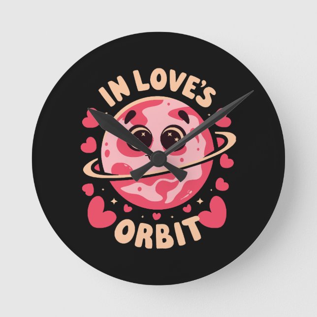  In Love Orbit Round Clock (Front)