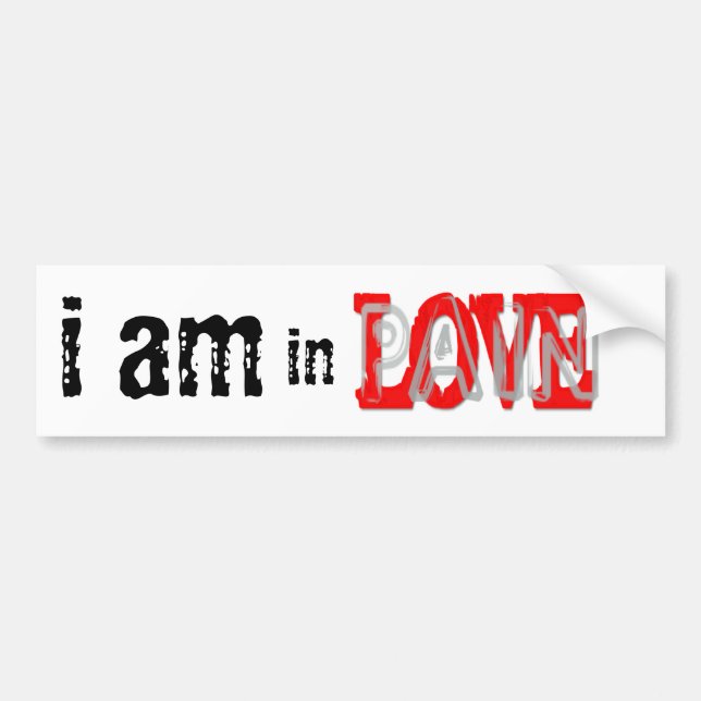 In Love Pain Bumper Sticker (Front)
