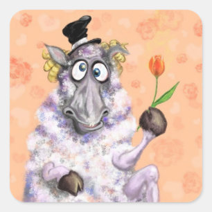 In Love Ram - Gentleman - Funny Square Sticker