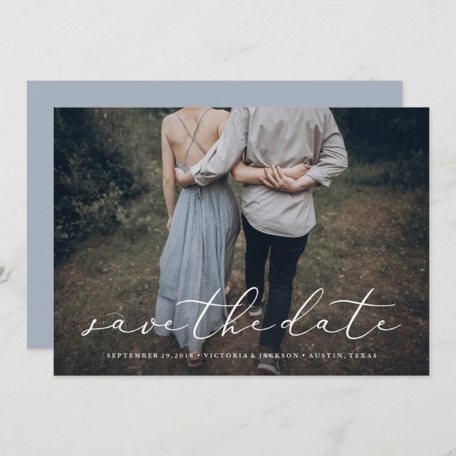In Love Save the Date Photo Announcement (Front/Back)