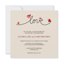 In Love Simple Elegant Text Wedding