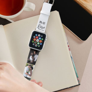 In Love Since   Personalised 3 Photo Apple Watch Band