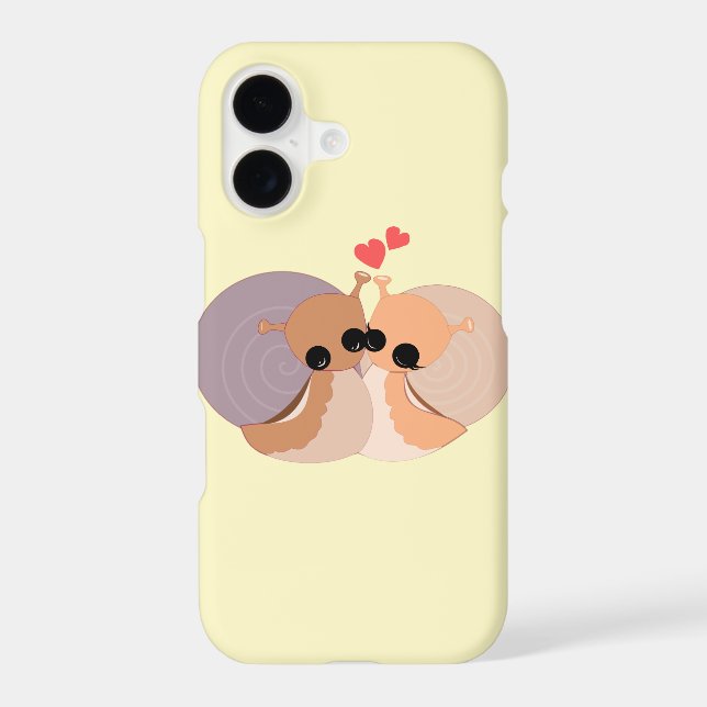In Love Snails iPhone Case - Choose Colours (Back)