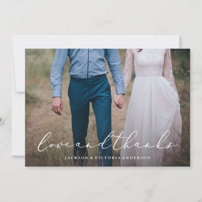 In Love Thank You Photo Card (Front)