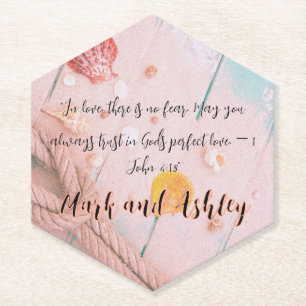"In love, there is no fear. May you always trust Paper Coaster