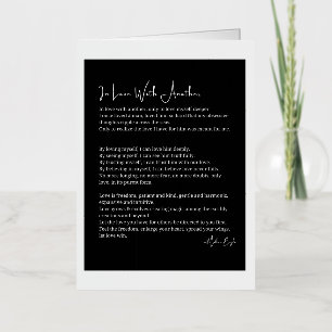 In love with another love poem foil greeting card