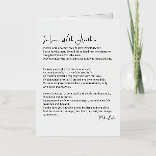 In love with another love poem  foil greeting card