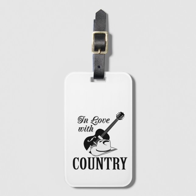 In love with country luggage tag (Front Vertical)