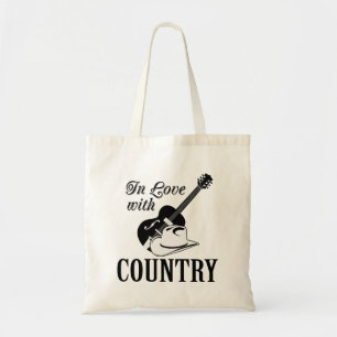 In love with country tote bag