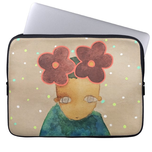 In love with flowers laptop sleeve (Front)