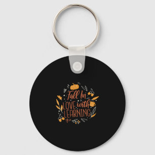 In Love With Learning Autumn Teacher Fall Key Ring