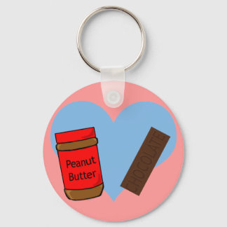 In love with Peanut Butter and Chocolate Key Ring