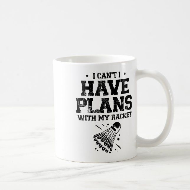 In Love With Shuttle Badminton Player Shuttle Rack Coffee Mug (Right)