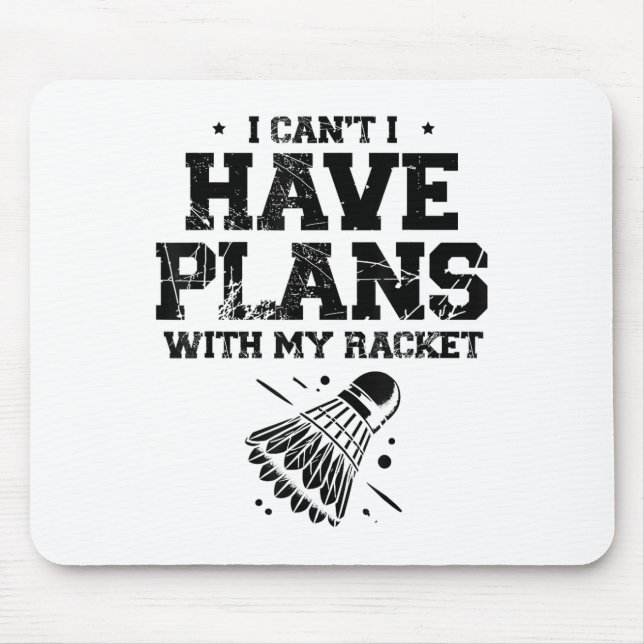In Love With Shuttle Badminton Player Shuttle Rack Mouse Pad (Front)