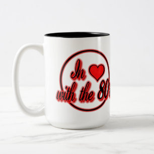 In Love With The 80's Retro Red Logo Mug