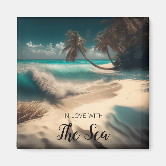 In Love with the Sea | Tropical Art Magnet (Front)