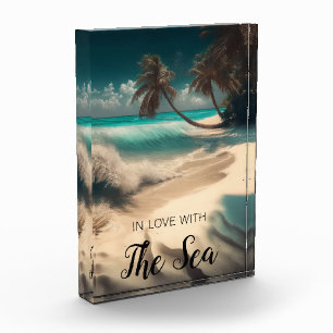 In Love with the Sea Tropical Art Photo Block
