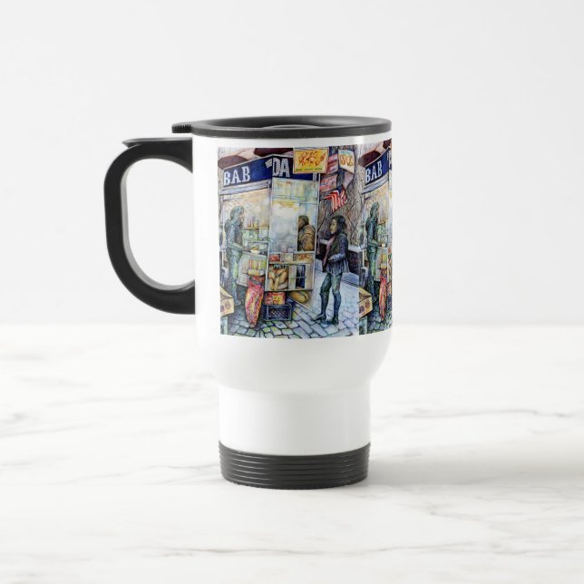 In Love with Trouble, And In Trouble with Love Travel Mug (Left)