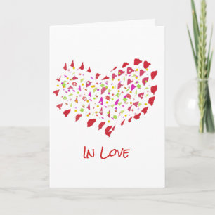 In Love With You Big Red Heart Greeting Card