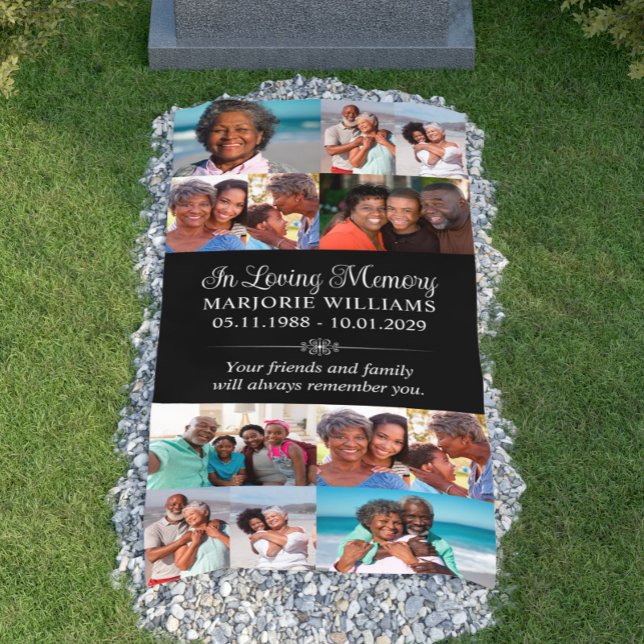 In Loving Memory 12 Photo Collage Grave Cover Banner (In Loving Memory 12 Photo Collage Grave Cover Banner
)
