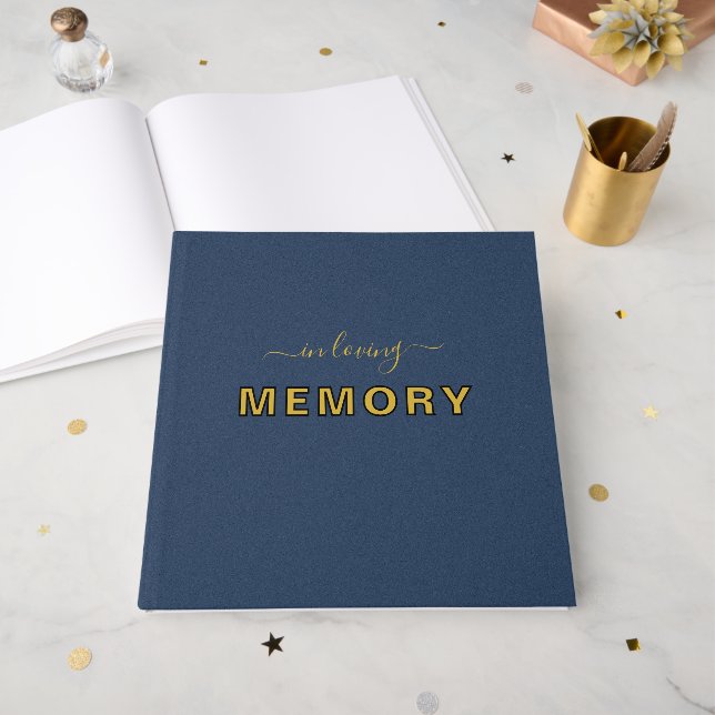 In Loving MEMORY 12" x 12" Guest Book - White Page (Front Open)