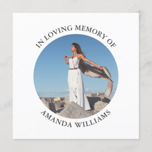 In Loving Memory 2 Photo Personalised Text Card