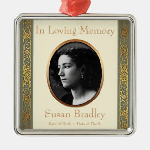 In Loving Memory 3 Custom Photo Memorial Ornament