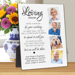 In Loving Memory 4 Photo Heaven Wedding Memorial Plaque