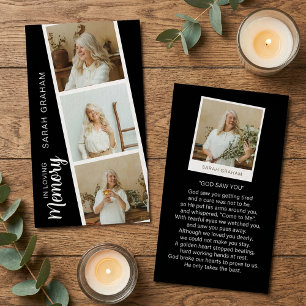 In Loving Memory 4 Photo Prayer Business Card