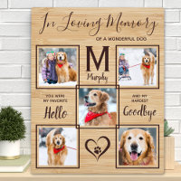 In Loving Memory 5 Photo Collage Dog Memorial