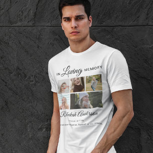 In Loving Memory   5 Photo Collage   Memorial T-Shirt