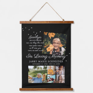 In Loving Memory   6 Photo Collage Funeral Hanging Tapestry