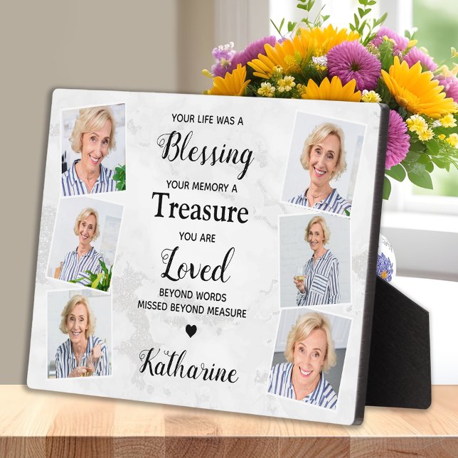 In Loving Memory 6 Photo Sympathy Memorial  Plaque (Creator Uploaded)