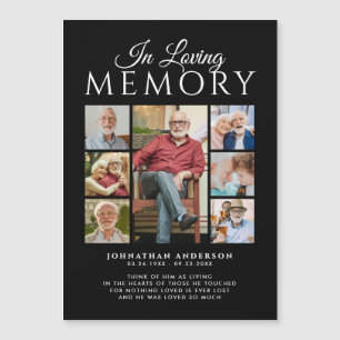 In Loving Memory 7-Photo Memorial Magnetic Card