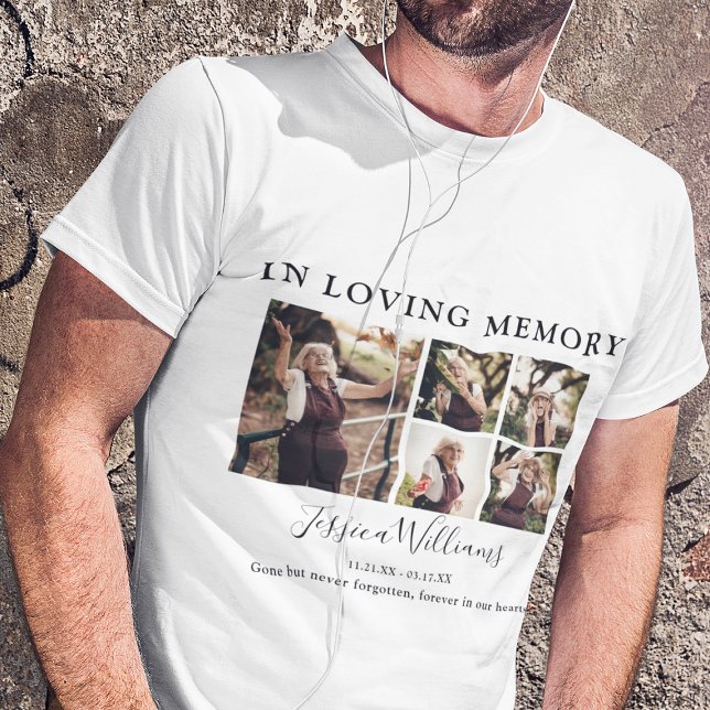 In Loving Memory | 9 Photo Collage | Memorial T-Shirt (Creator Uploaded)