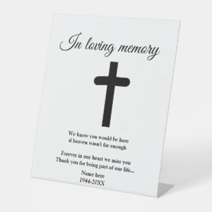 in loving memory add name text keepsake sign