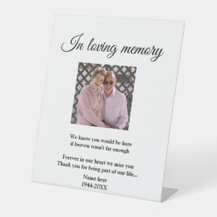 in loving memory add name text keepsake sign