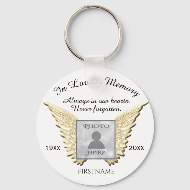 In Loving Memory Add Photo  Keychain (Front)