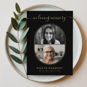 In Loving Memory Before & After Photo Funeral Invitation
