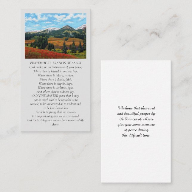 In Loving Memory Bereavement Sympathy Card (Front/Back)