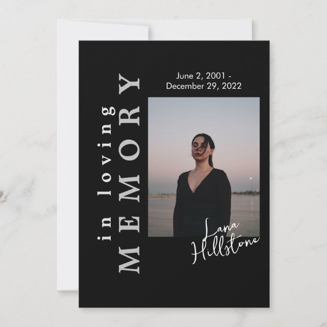 In Loving Memory Black Funeral Program (Front)