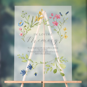 In Loving Memory Boho Wedding Memorial Acrylic Sign