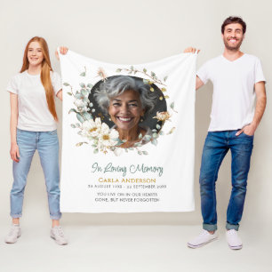 In Loving Memory Botanical Fleece Blanket
